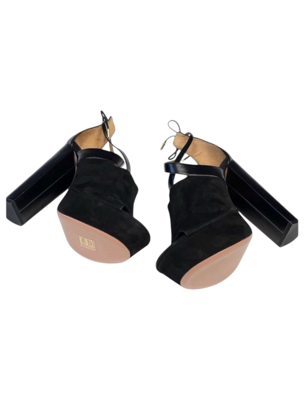 HTF: new Aquazzurra ☻︎ Kaya Plateau Platform Suede Sandals ☻︎ Red Carpet 40.5 10 - Picture 9 of 17